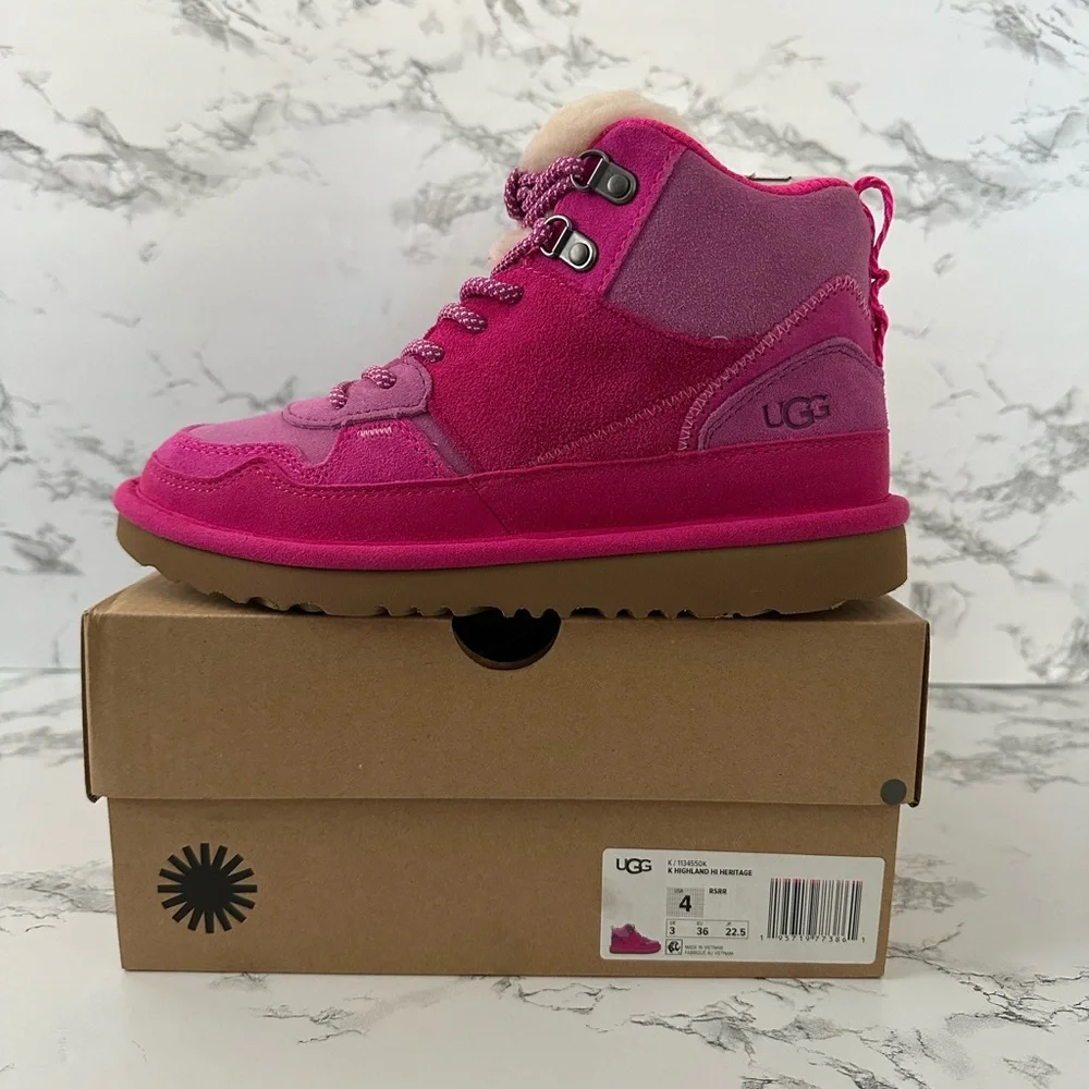 Women’s UGG Boots Highland Hi Heritage Shoes Pink Chestnut Size 4/Women Size 5.5